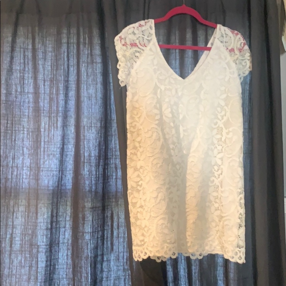 White eyelet dress
